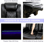 Power Reclining Sofa Set, Living Room Furniture Sets, Leather Power Recliner - Image 7