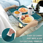MAONAME Teal Serving Tray with Handles, Modern Decorative Tray - Image 4