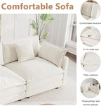 mikibama Modular Sectional Sofa, 111.5 Inch L Shaped Couch Set - Image 5