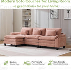 Oprisen 120" Modular Sectional Sofa, Comfy Cloud Couch Sectional Sofa - Image 7