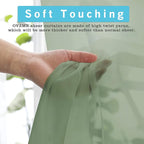 2 Panels Sage Green Semi Sheer Valance - Image 3
