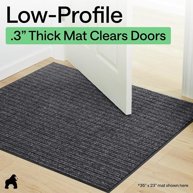 GORILLA GRIP Waterproof Traffic Guard Door Mat, 59x24 Indoor Outdoor Durable - Image 9