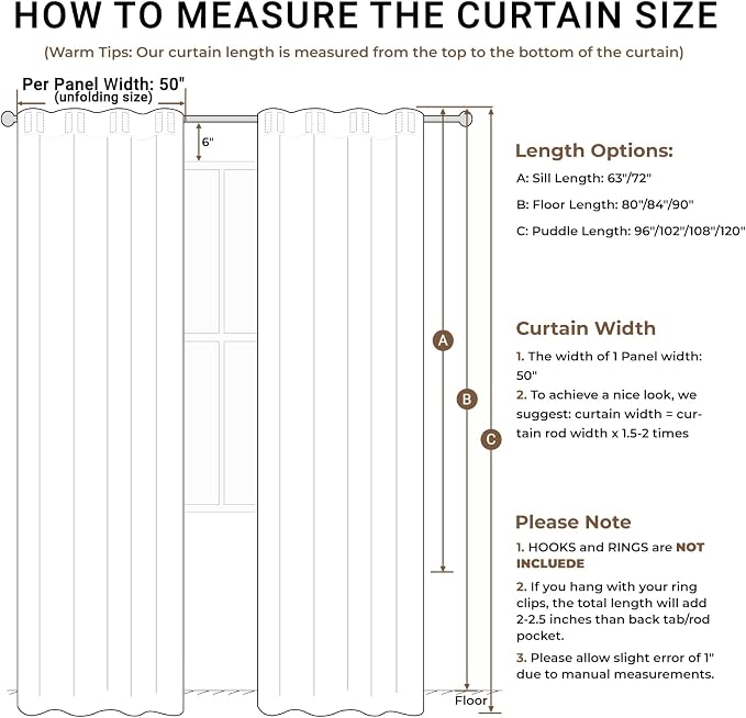 INOVADAY 100% Blackout Linen Curtains - Image 8
