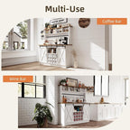 4ever2buy Farmhouse Coffee Bar Cabinet - Image 7