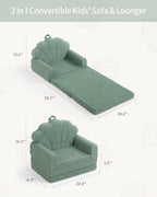 Blissful Diary Kids Couch, 2-in-1 Soft Toddler Couch Fold Out, Toddler Chair - Image 3