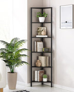 TUTOTAK Corner Shelf, 6-Tier Corner Bookshelf - Image 5