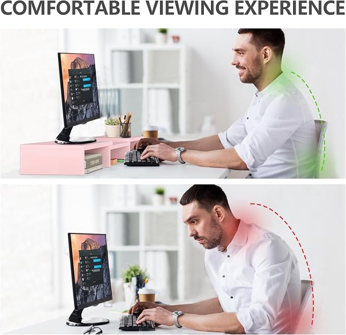 TAVR Dual Monitor Stand Riser, Computer Monitor Stands - Image 3