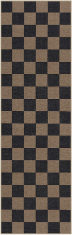 Lahome Checkered Easy Jute Kitchen Runner Rug, 2x8 Outdoor Rugs Washable | - Image 9