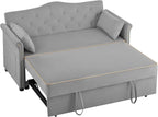 hansones 65'' 3-in-1 Folding Sofa Bed – Queen Size Pullout, Modern Chenille - Image 6