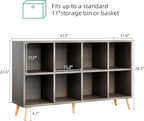 8-Cube Bookshelf 2 Tier Retro Bookcase - Image 3