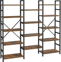 SUPERJARE Triple Bookshelf, Bookcase by SUPERJARE