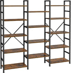 SUPERJARE Triple Bookshelf, Bookcase by SUPERJARE