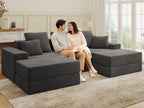 Living&Giving 101" U-Shaped Cloud Sectional Couch - Image 8