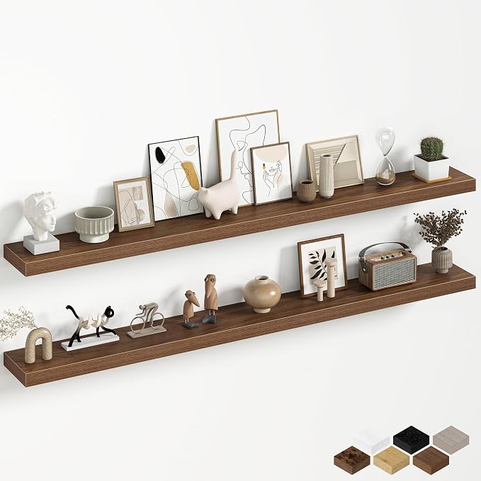 Fun Memories 60 Inch Fireplace Mantel Shelf, Deep Floating Shelves by FunMemories