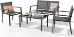 Shintenchi 4 Pieces Patio Furniture Set All Weather Textile Fabric Outdoor - Image 8