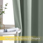 NICETOWN Sage Green Blackout Curtains - Image 6