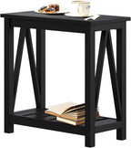 ChooChoo Farmhouse End Table, Narrow Side Table, Slim End Table by ChooChoo
