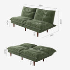 DreamDashio Futon Sofa Bed, 69 inch Futon Couch - Image 2