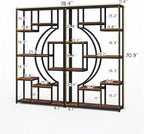 HolliWill 70.8" Tall Bookshelf Set of 2, Etagere Bookcase - Image 2