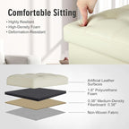 Ottoman with Storage, Slim Tall Foot Rest Stool with Thicker Foam Padded Seat. - Image 5
