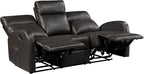 Lexicon Manual Reclining Sofa, Faux Leather Recliner Sofa, Wall Hugger - Image 10