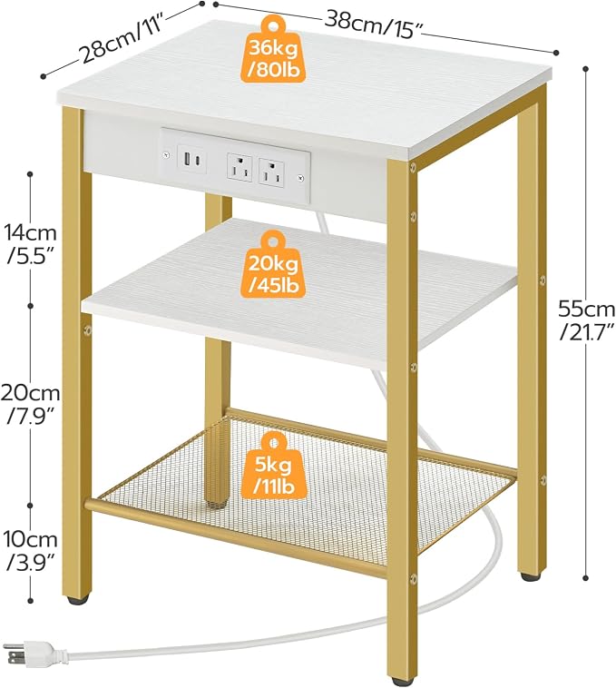 HOOBRO Side Tables Set of 2 - Image 3