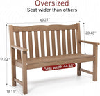 Stoog All-Weather Garden Bench & Chairs Set, 3-Piece Patio Furniture Set - Image 3