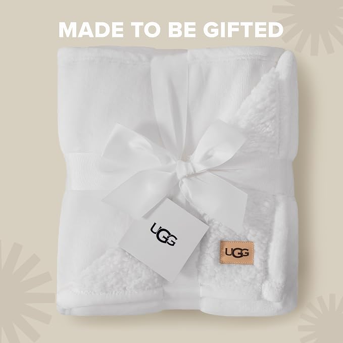 UGG Nita Twin Blanket, Reversible Plush Fleece, UGG Fluff Plush Face, Smooth - Image 3