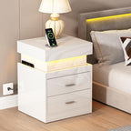 ChooChoo LED Nightstand with Charging Station, Smart Night Stand with Sliding - Image 7
