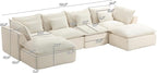 Boneless Couch Sectional Cloud Couch 130'' Oversized Modular Sectional Sofa - Image 2