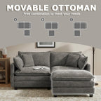 78” Modular Sectional Sofa, L Shaped Cloud Couch - Image 5