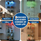 IDEALHOUSE Tempered Glass Display Cabinet - Image 7