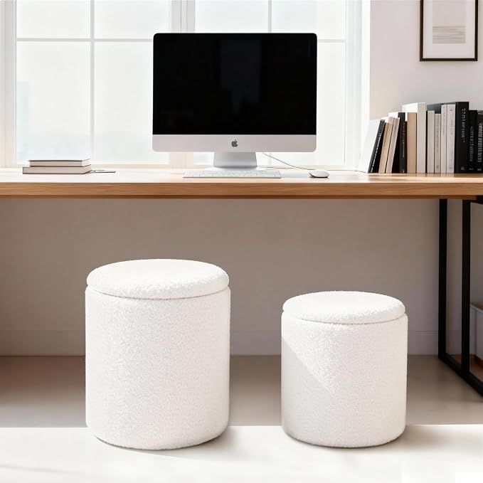 CAROLMADE Set of 2 Round Ottoman - Image 5