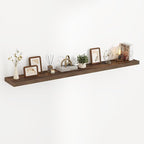 Acovy 72 Inch Floating Shelves, 3D Textured Wood Grain, Wooden Shelves by Acovy