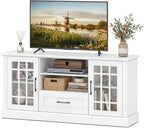 Giantex Farmhouse TV Stand for 65/70 Inch TV, Tall Entertainment Center - Image 9