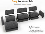 Vipbear 120" Oversized Modular Sectional Sofa, L Shaped Couch Set - Image 4