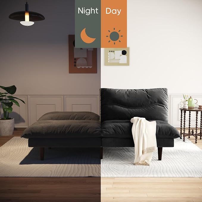 DreamDashio Futon Sofa Bed, 69 inch Futon Couch - Image 5