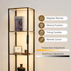 Corner Shelf with Lights, 5-Tier Display Shelf Curio Cabinet, 3 Color Dimmable - Image 3
