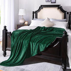 Forest Green Fleece Plush Throw Blanket 50"x70"for Couch Fuzzy Cozy Flannel | - Image 2