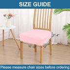 Smiry Waterproof Seat Covers for Dining Room Chairs Set of 2, Stretch Jacquard - Image 2
