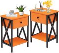 VECELO Nightstands Set of 2, Modern Bedside End Tables, Night Stands by VECELO