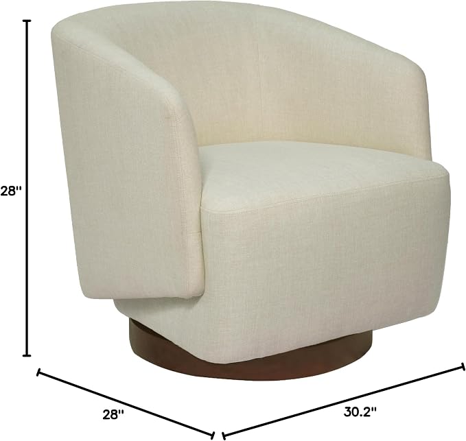 MINCETA Accent Chair, Modern 360 Swivel Barrel Chairs - Image 2