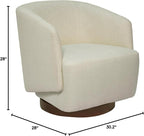 MINCETA Accent Chair, Modern 360 Swivel Barrel Chairs - Image 2
