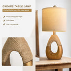 OYEARS 19" Table Lamps Set of 2, Boho Lamps - Image 3