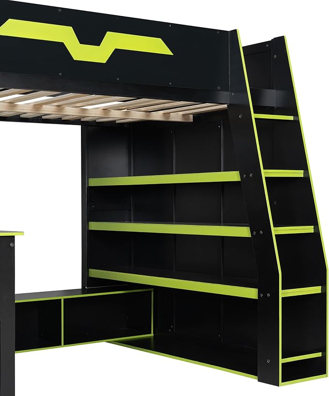 Full Size Wood Esports Loft Bed - Image 8