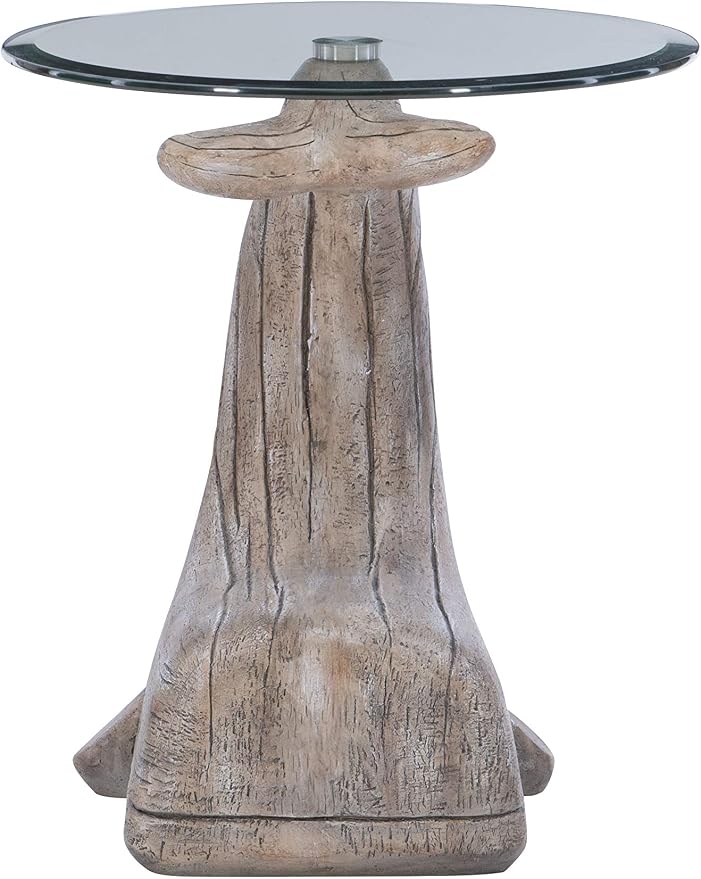 Powell Peabody Whale Brown Driftwood Accent Table - Image 4