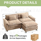 Oprisen 86" Modular Sectional Sofa, Comfy Cloud Couch Sectional Sofa - Image 2