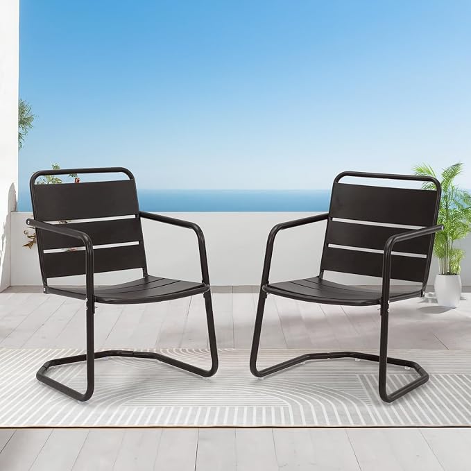 MELLCOM Patio Chairs Set of 2, Small Patio Furniture Set - Image 8