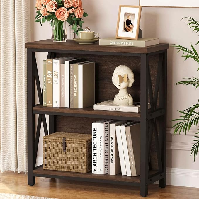 FATORRI Small Bookshelf, Rustic Book Shelf by FATORRI