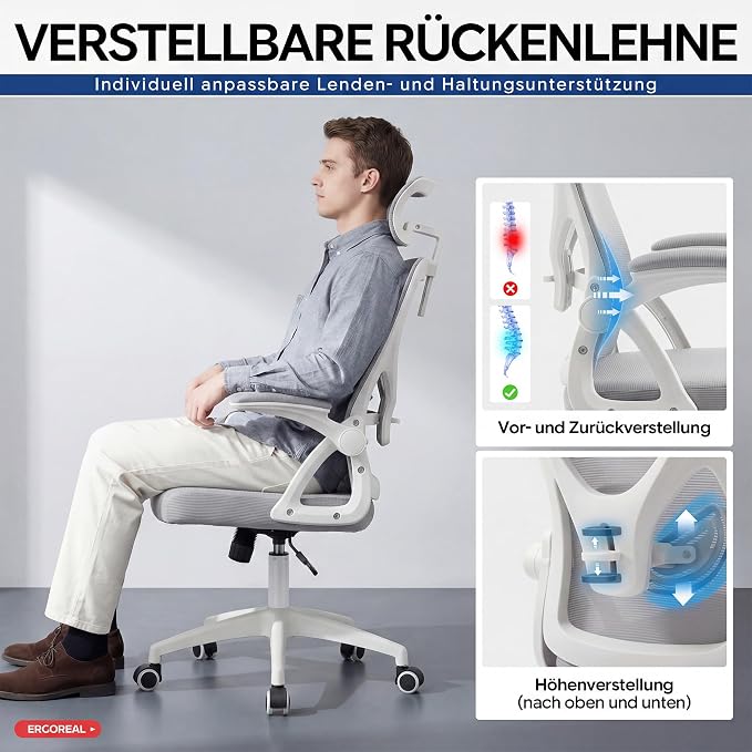 Ergonomic Office Chair, Mesh Desk Chair - Image 4
